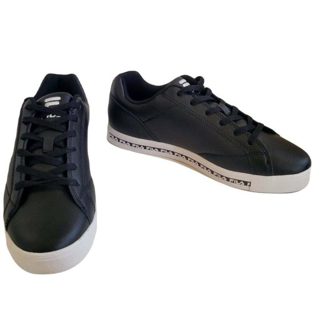 Fila Original Court Black Shoes with Embossed Outsole Men's Sizes